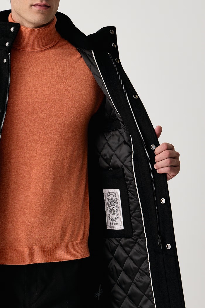 Guess Płaszcz męski z dodatkiem wełny M6BL31.W4143