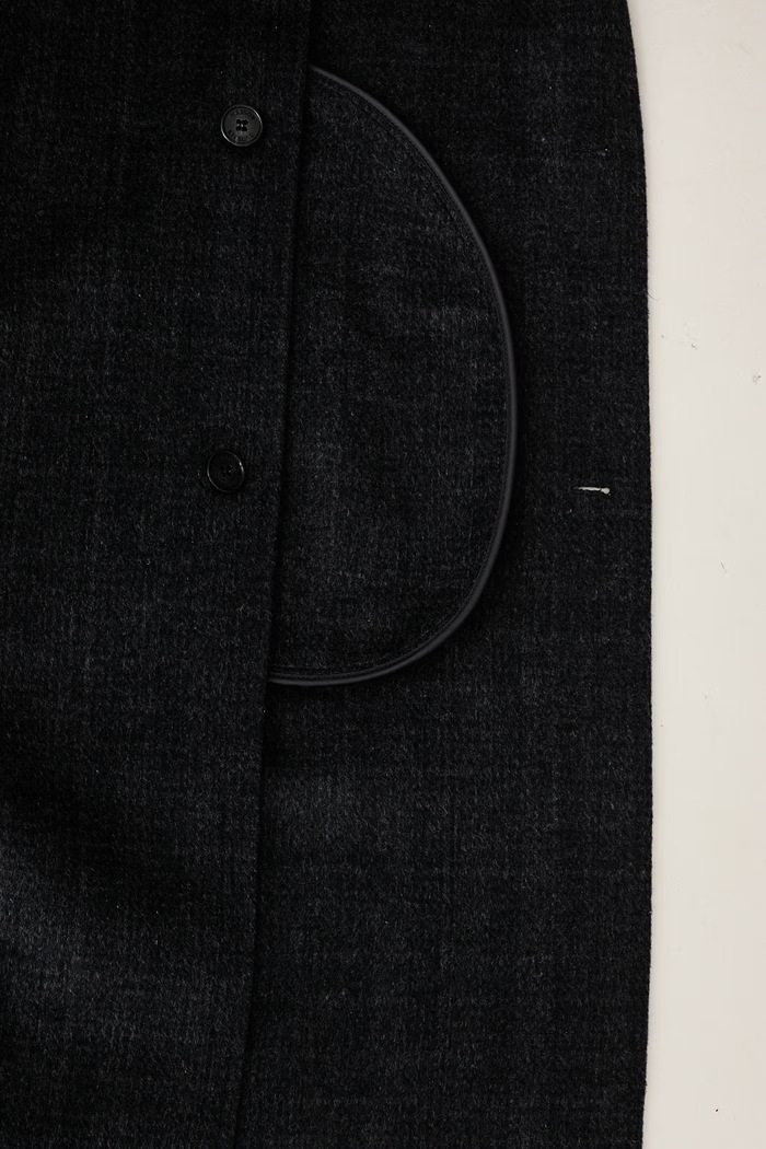 Maison Kitsuné Płaszcz z wełną męski MRMWQ00WW9138