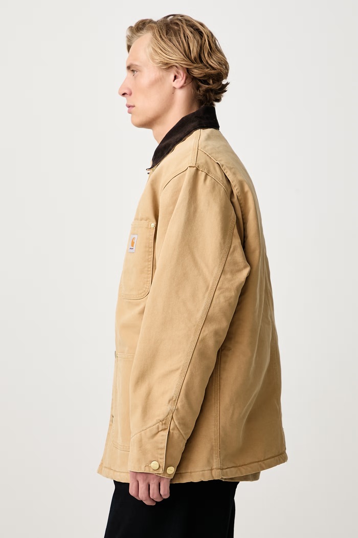 OG Chore Coat krótka kurtka bawełniana męska Carhartt WIP I035613 beżowy