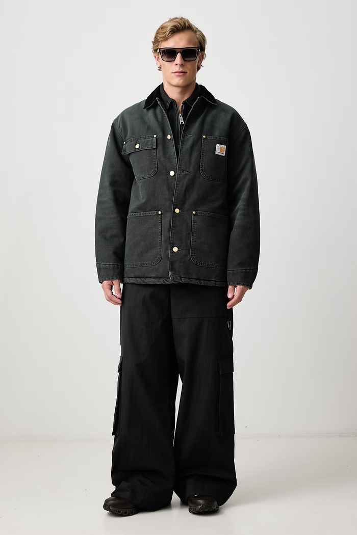 Carhartt WIP OG Chore Coat krótka kurtka bawełniana męska I035613 zielony AW26