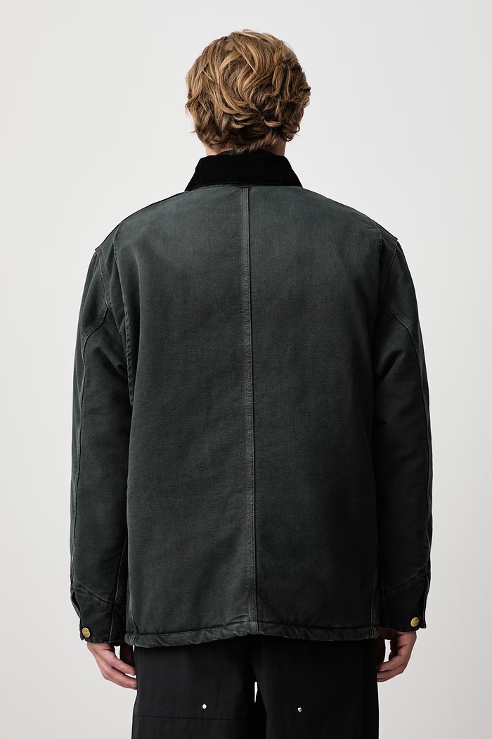 Odzież Carhartt WIP OG Chore Coat krótka kurtka bawełniana męska I035613 zielony