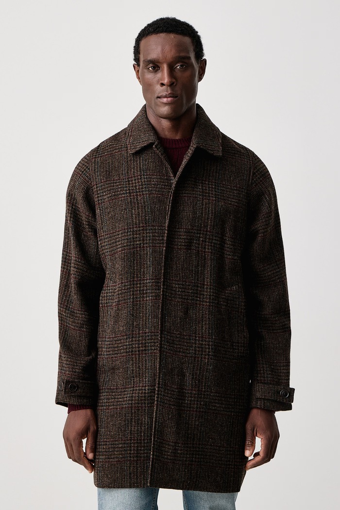 Barbour Płaszcz męski wełniany Lorden brązowy MWO0312