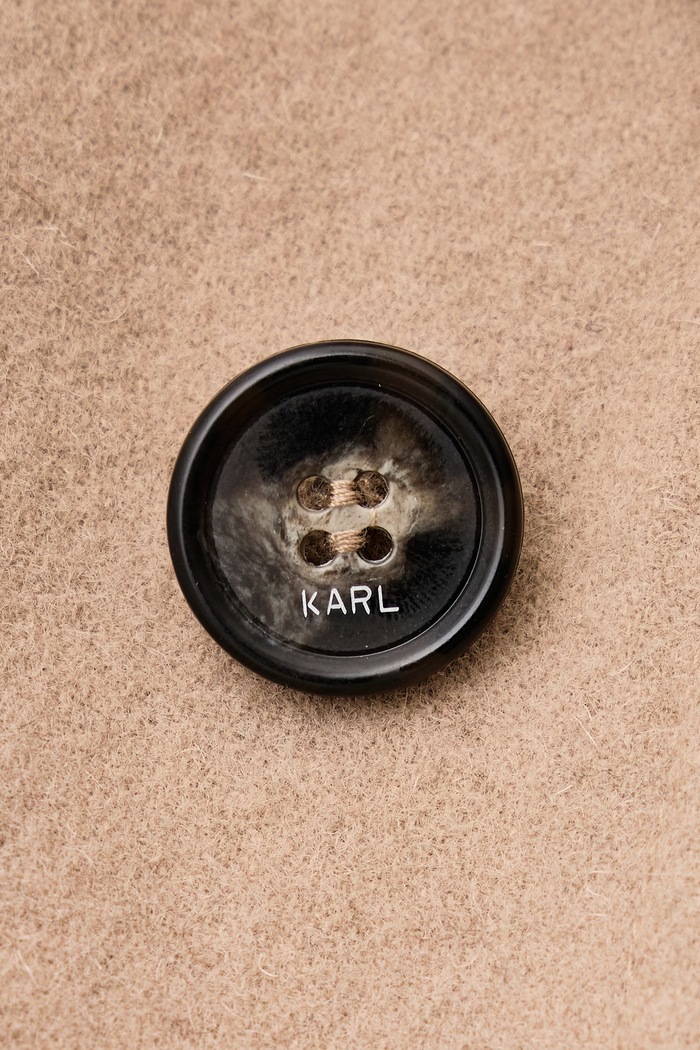 Palton pentru bărbați cu lână Karl Lagerfeld bej 564750.455730