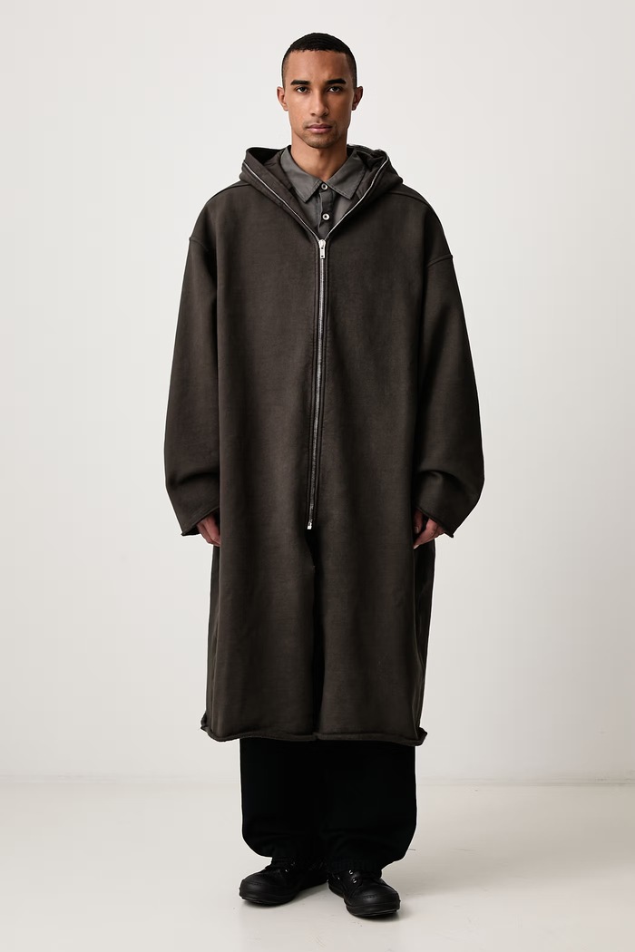 Rick Owens DRKSHDW Gimp palton din bumbac cu elastan pentru bărbați maro DU02F6968.HFP