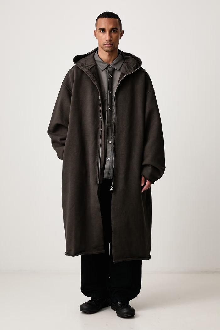 Rick Owens DRKSHDW Gimp palton din bumbac cu elastan pentru bărbați DU02F6968.HFP maro AW26