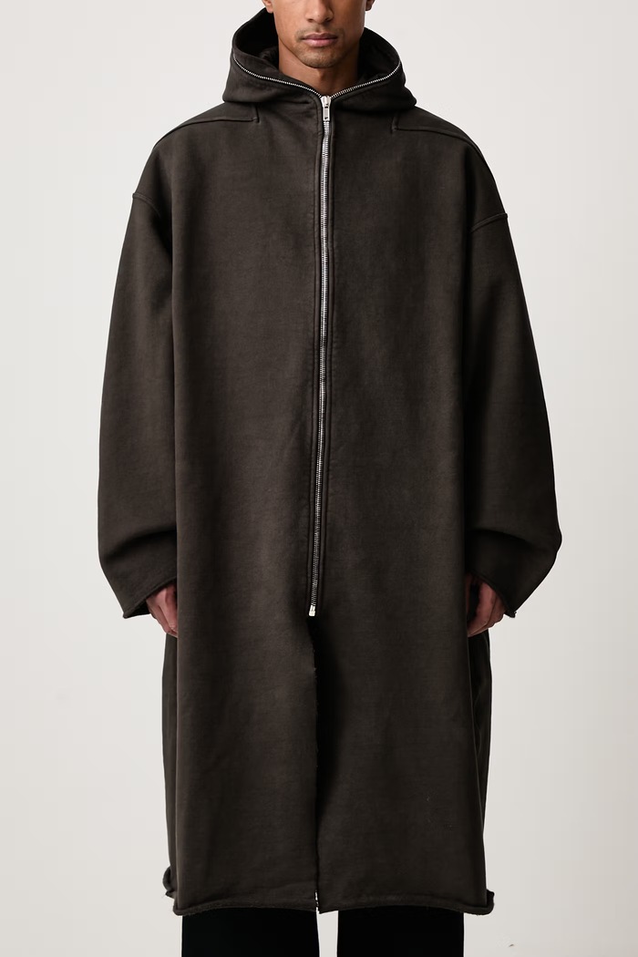 Gimp palton din bumbac cu elastan pentru bărbați Rick Owens DRKSHDW maro DU02F6968.HFP