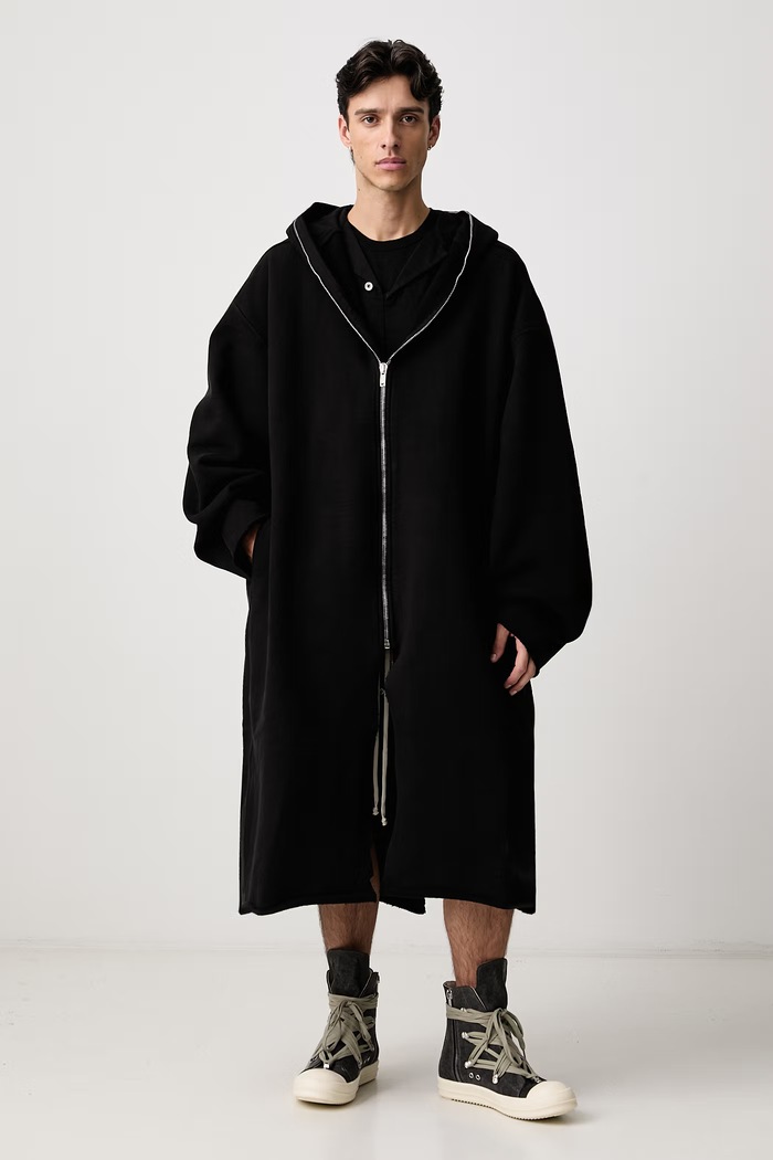 Rick Owens DRKSHDW Gimp palton din bumbac cu elastan pentru bărbați negru DU02F6968.HFP