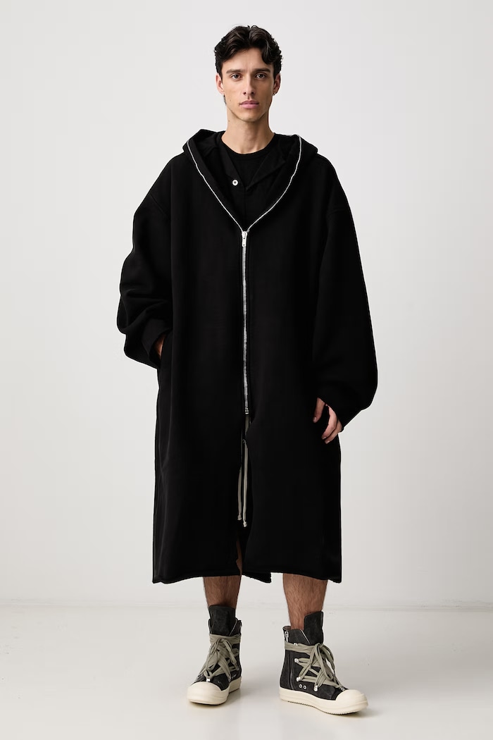 Rick Owens DRKSHDW Gimp palton din bumbac cu elastan pentru bărbați negru DU02F6968.HFP