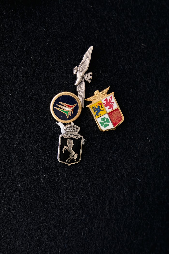 Płaszcz męski z wełną Aeronautica Militare granatowy AB3056UCT04330