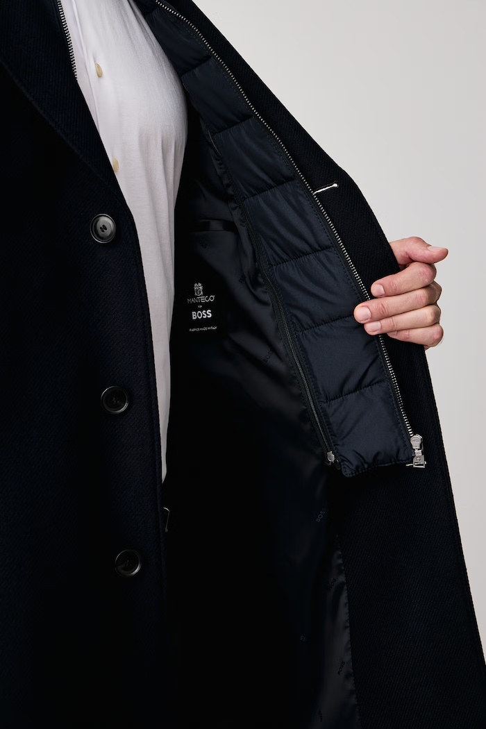BOSS Plášť pánsky s vlnou H-Hyde-Bib-E-264 50571834