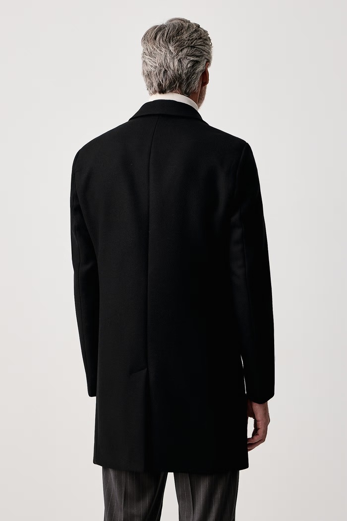 Odzież BOSS Płaszcz męski z wełną H-Hyde-Bib-E-264 50571834 czarny