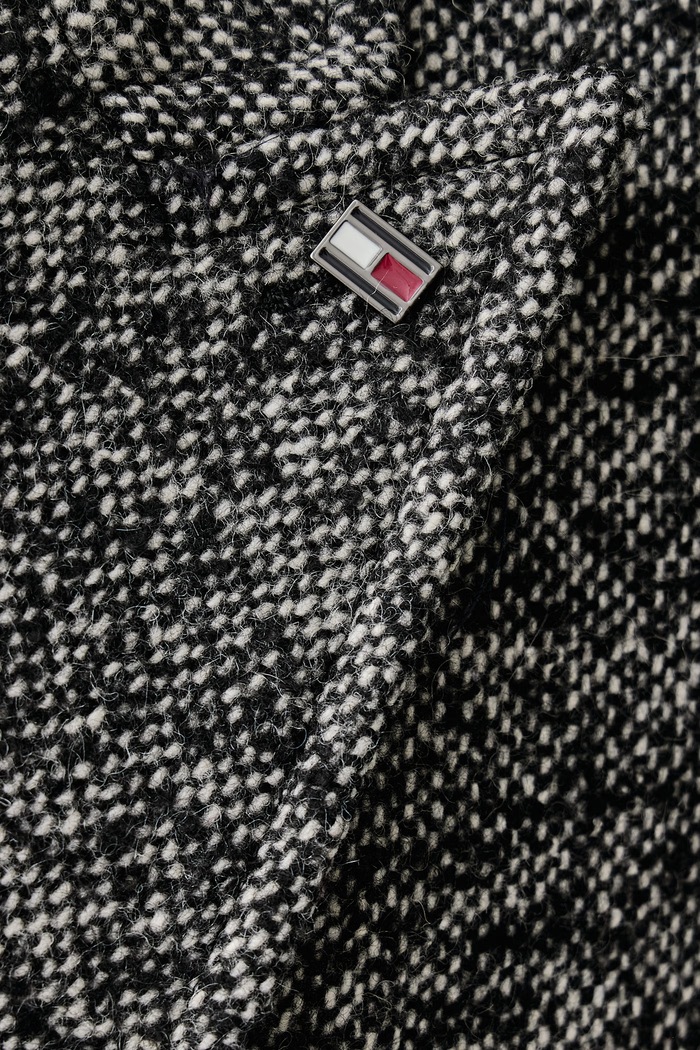 Kaput za muškarce s vunom Tommy Hilfiger crna MW0MW44845