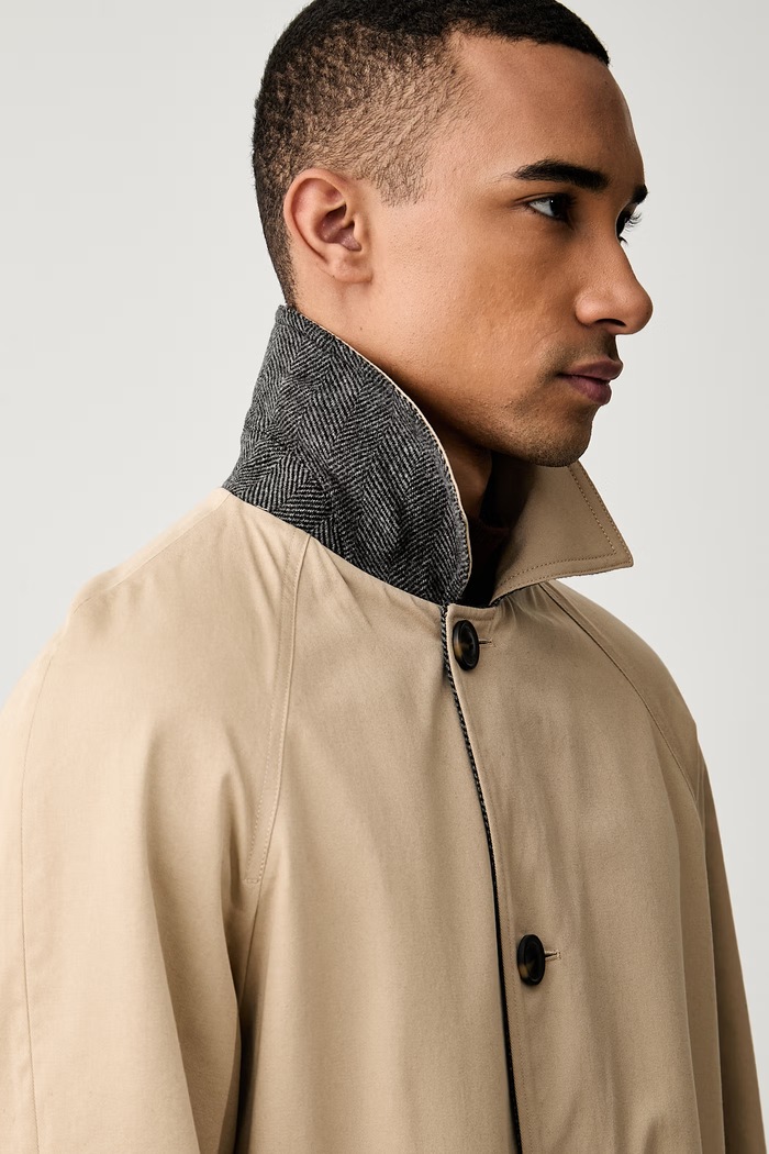 Trussardi płaszcz dwustronny męski wełniany 0009M000013N
