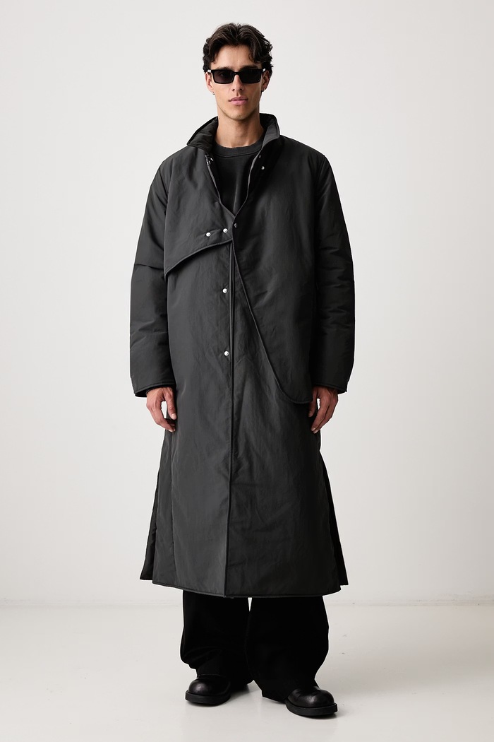 HELIOT EMIL Płaszcz męski AW26PRE.M.01.015 czarny AW26