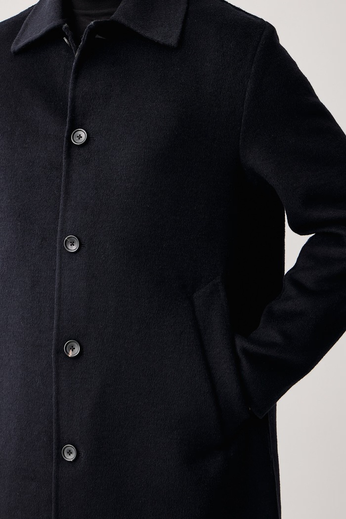 Płaszcz męski z wełną PS Paul Smith M2R.667Z.W22809 granatowy