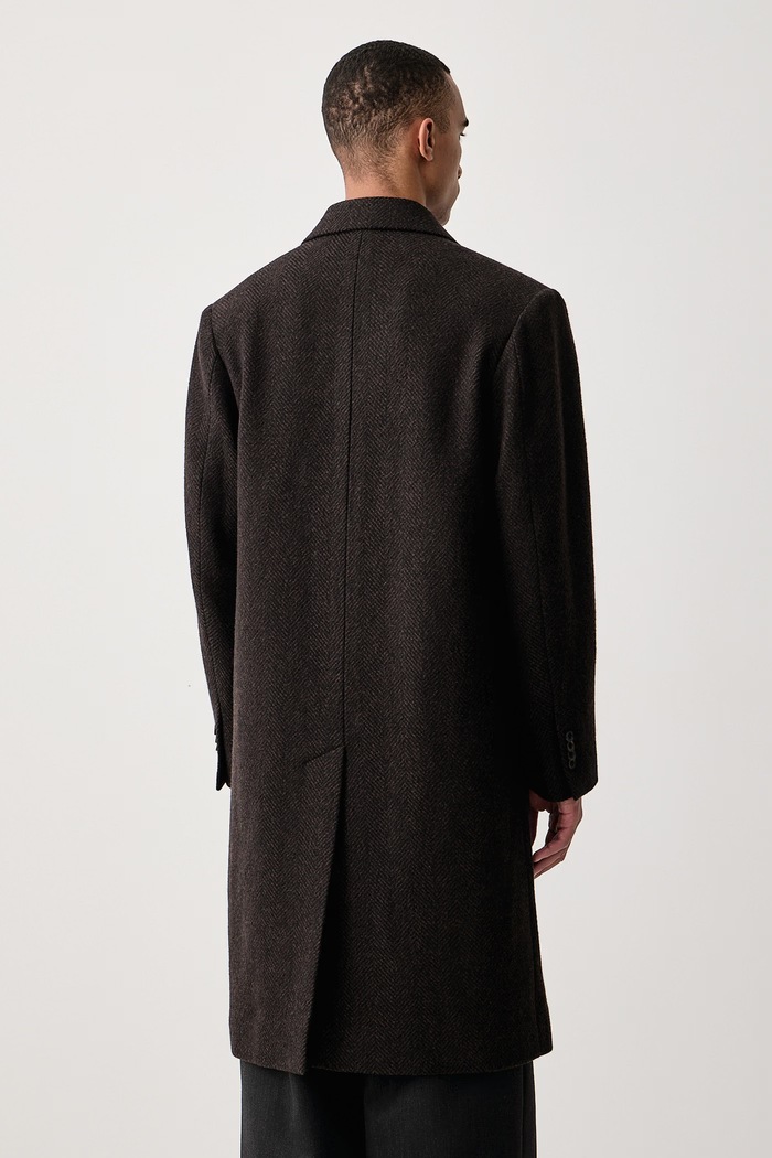 Odzież PS Paul Smith Płaszcz męski z wełną M2R.A220.W22789 brązowy