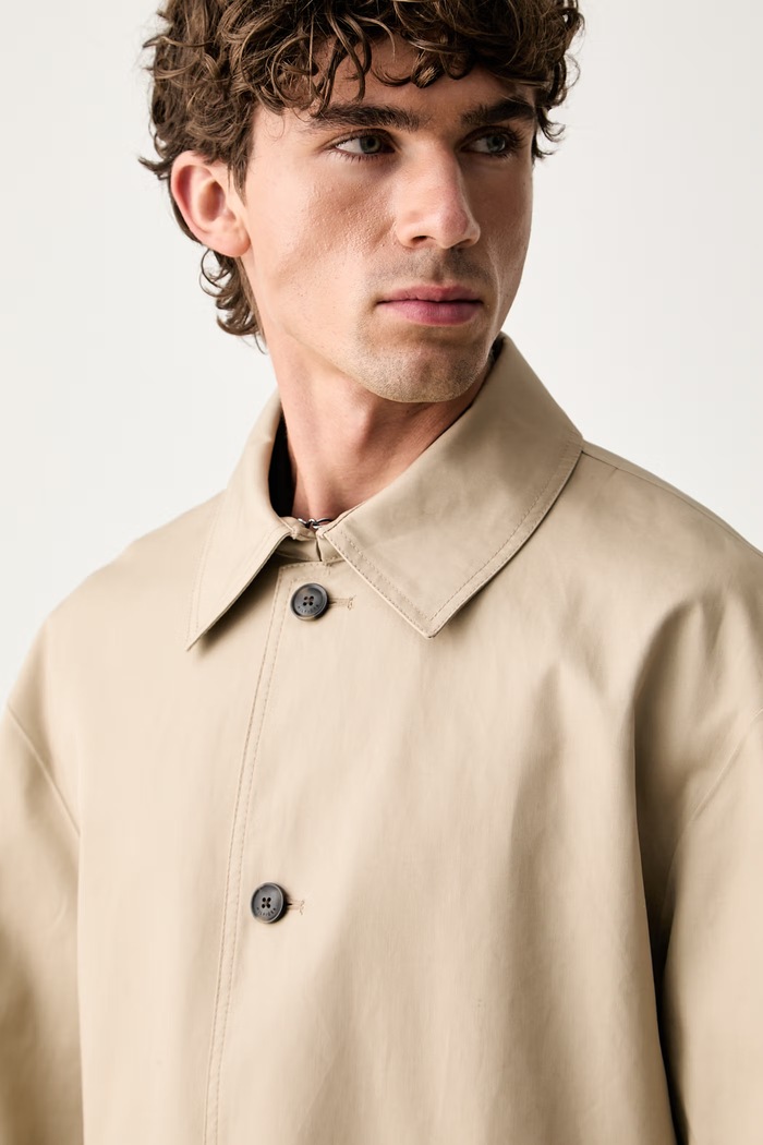 Tommy Hilfiger prochowiec męski bawełniany beżowy MW0MW43527