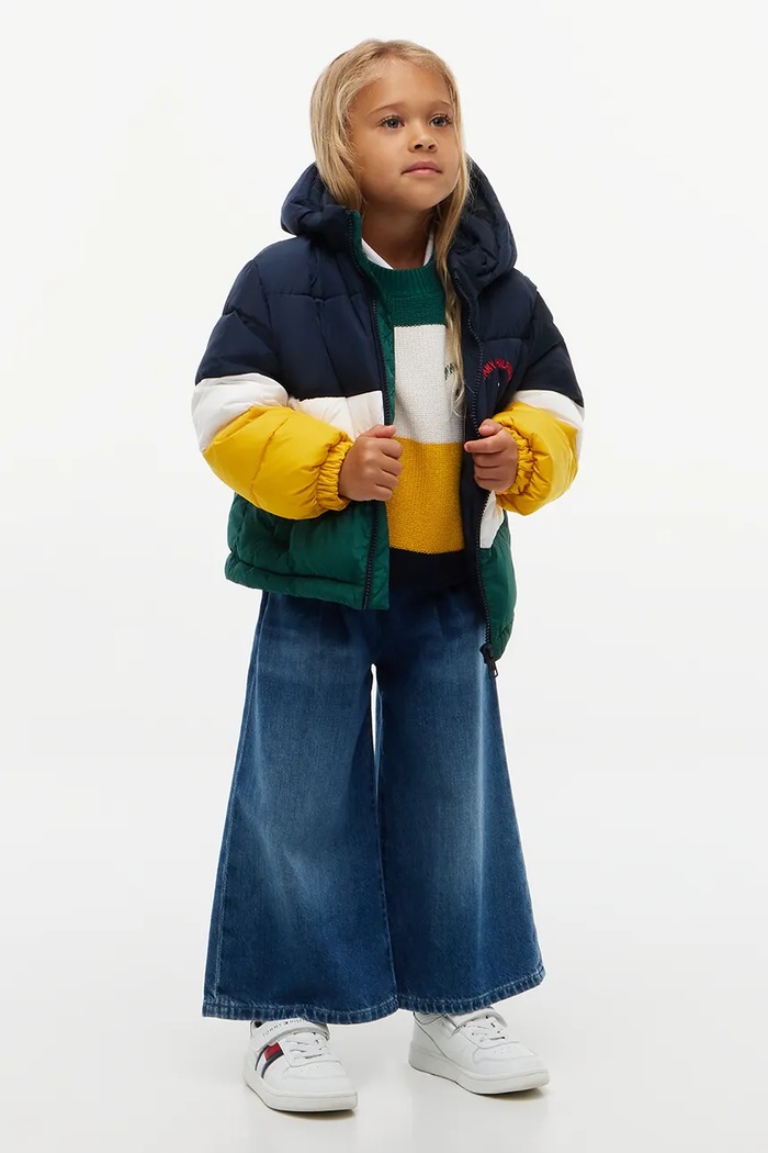 Kurtka puchowa dziecięca Tommy Hilfiger KS0KS00811.B.9BY2 granatowy