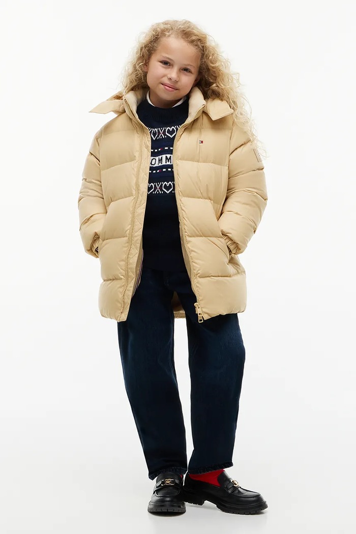 Kurtka puchowa dziecięca Tommy Hilfiger KS0KS00761.128.176.9BY2 żółty