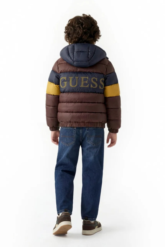 Kurtka zimowa dziecięca Guess brązowy L6BL04.W3947.9BY2