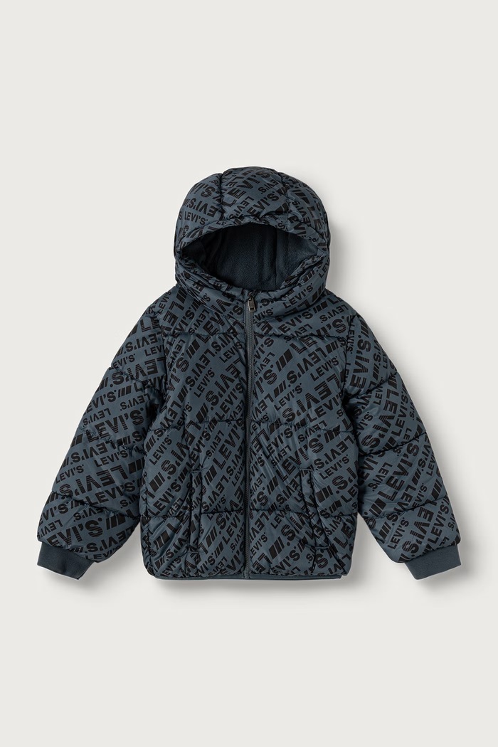 Levi's kurtka pikowana dziecięca HEAVY WEIGHT PUFFER szary 8ER929.C6W