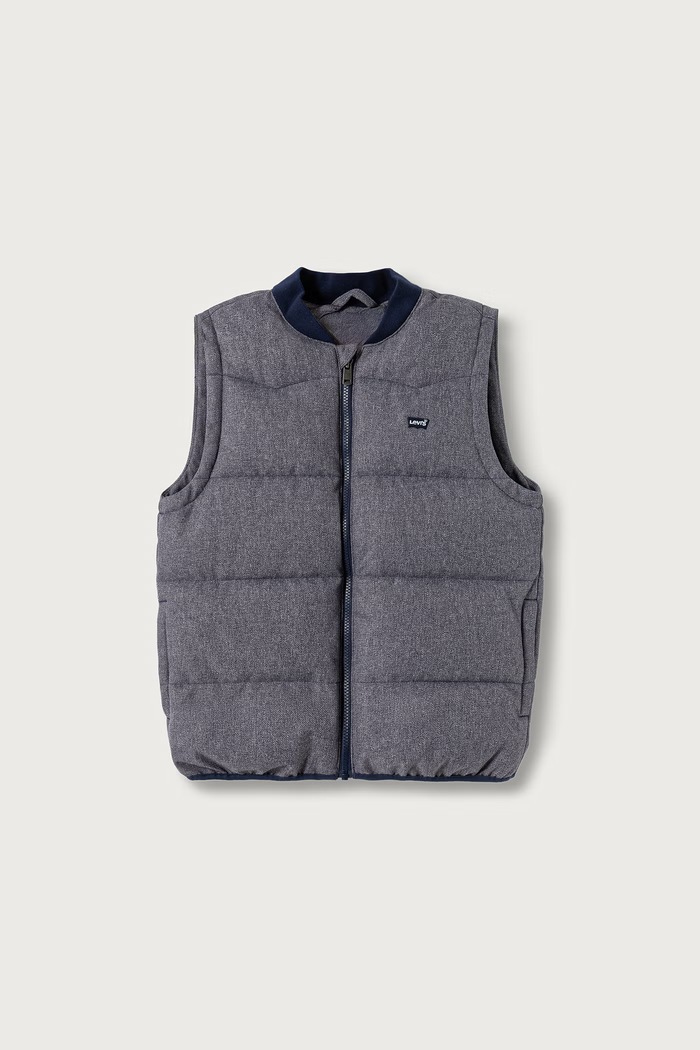 Levi's bezrękawnik dziecięcy BATWING EMB PUFFER VEST niebieski 9ER931