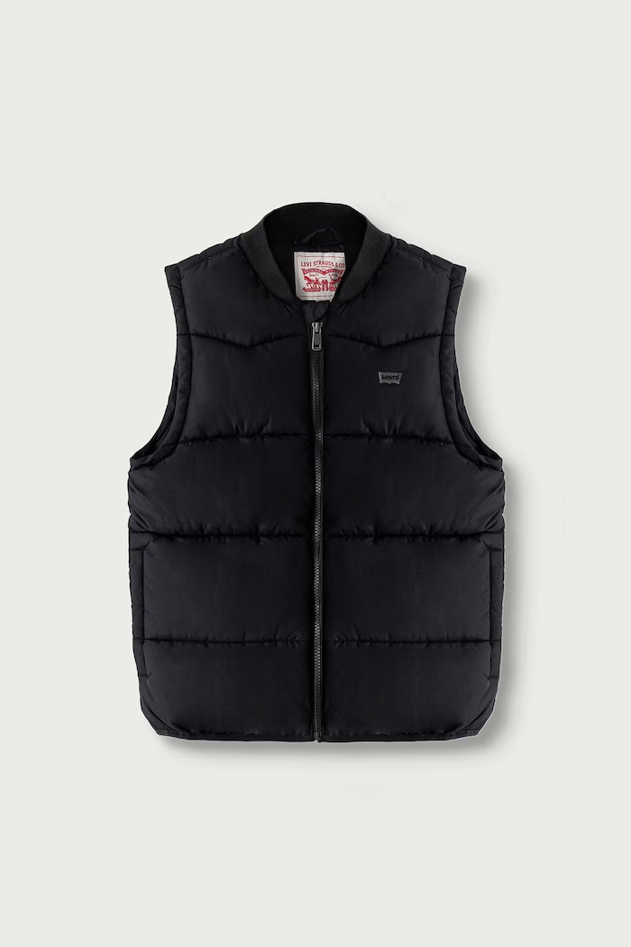 Levi's bezrękawnik dziecięcy BATWING EMB PUFFER VEST 9ER931 czarny AW26