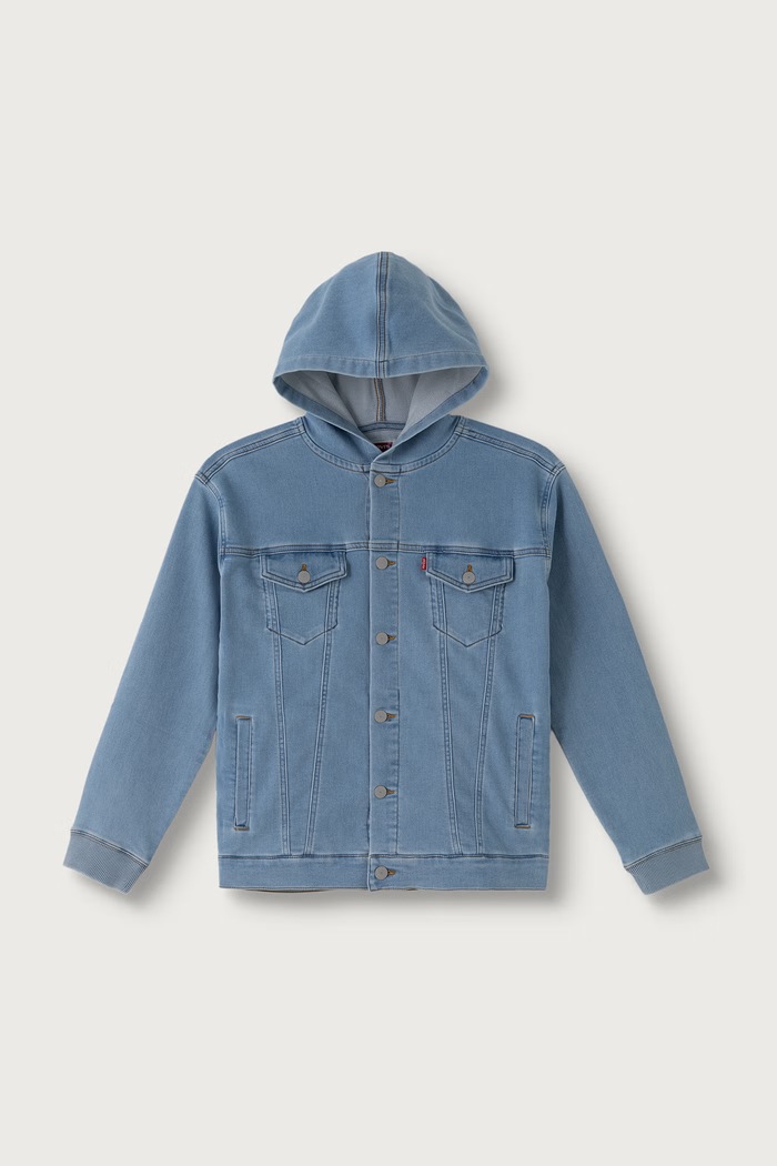 Levi's Джинсовая куртка для детей с хлопком INDIGO TRUCKER 9ER731 голубой AW26