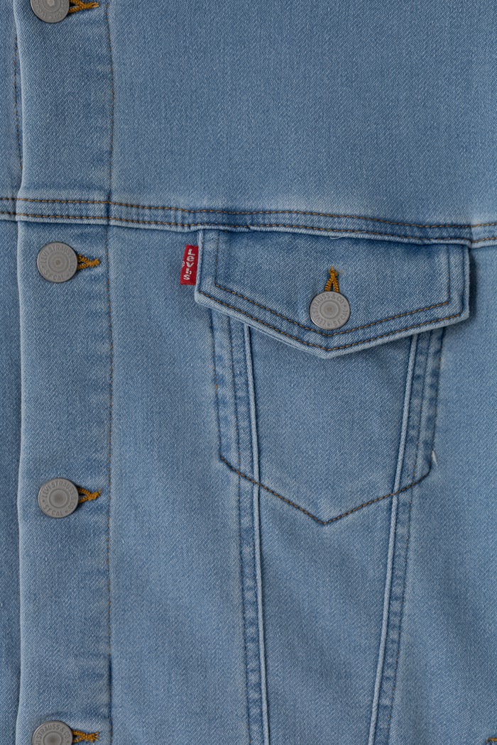 Джинсовая куртка для детей с хлопком INDIGO TRUCKER Levi's 9ER731 голубой