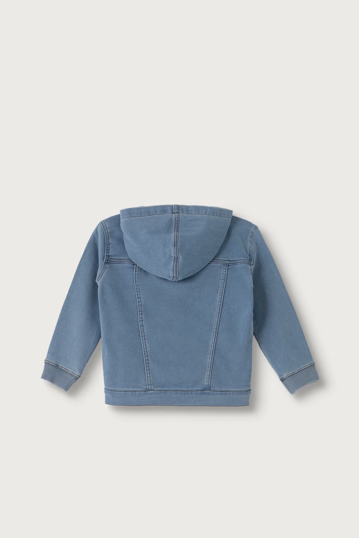 Levi's Krátka bunda detská s bavlnou INDIGO TRUCKER 8ER731 modrá AW26