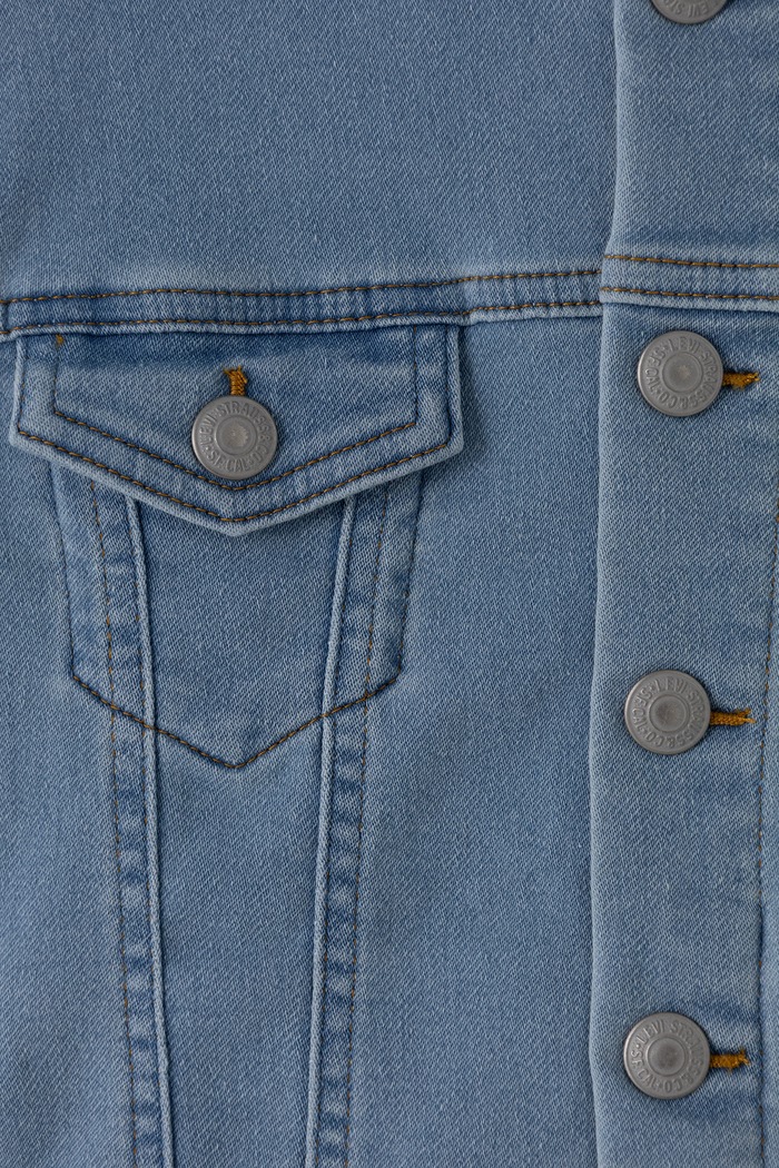 Chlapec Levi's Krátka bunda detská s bavlnou INDIGO TRUCKER 8ER731 modrá