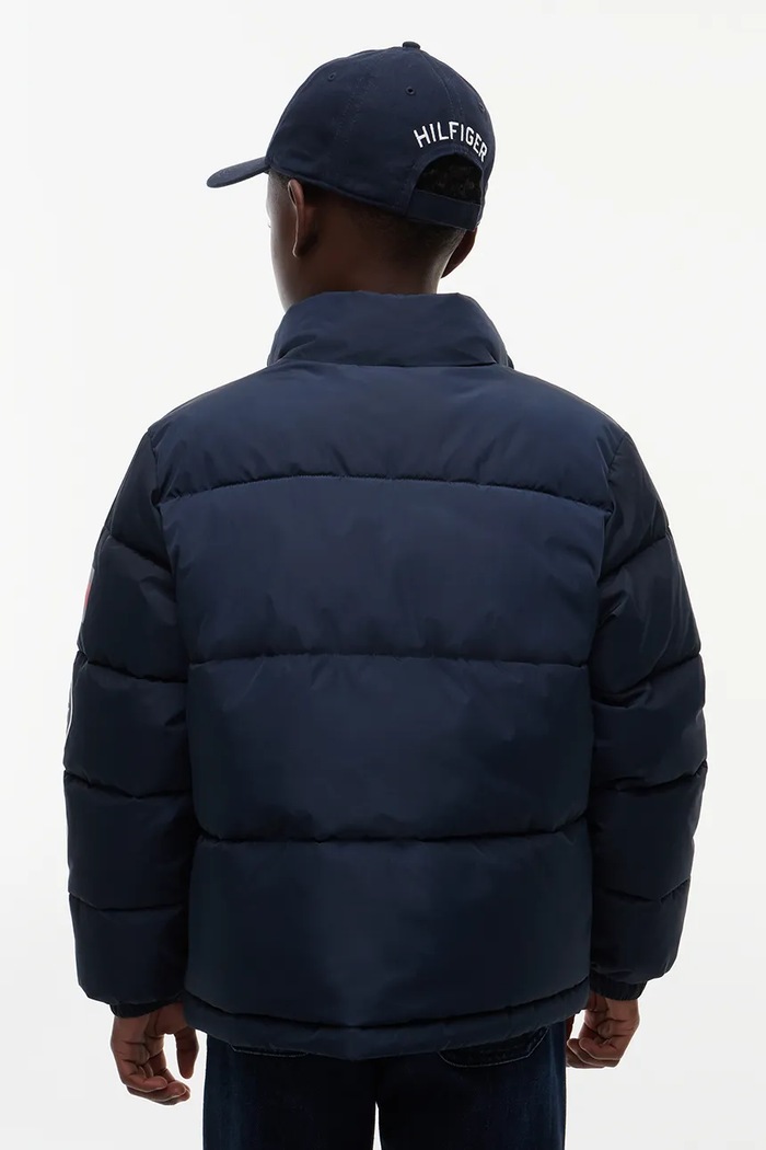 Kurtka puchowa dziecięca Tommy Hilfiger KB0KB10616.9BY2 granatowy