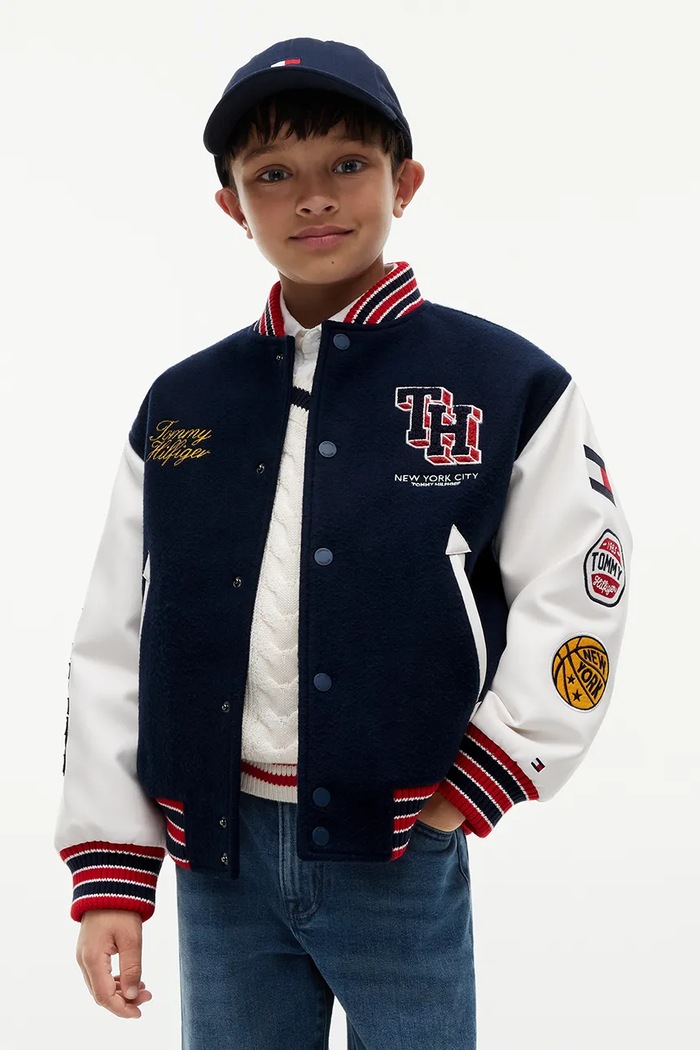 Tommy Hilfiger bomberka dziecięca granatowy KB0KB10618.9BY2