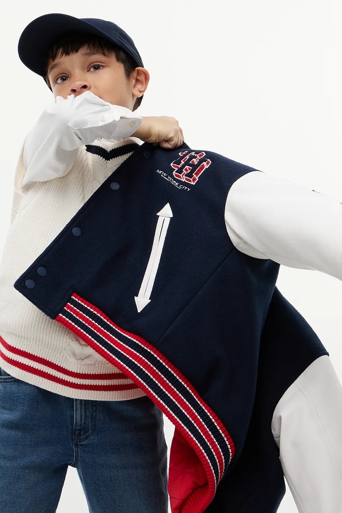 Tommy Hilfiger bomberka dziecięca KB0KB10618.9BY2 granatowy