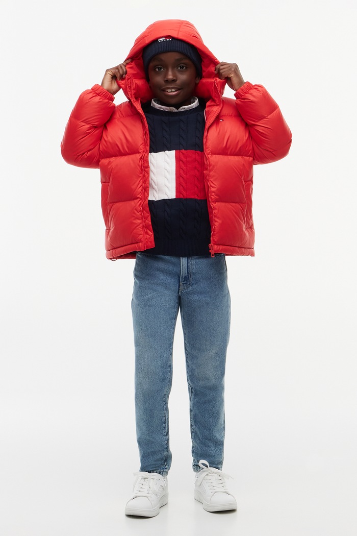 Tommy Hilfiger Kurtka puchowa dziecięca KB0KB10091.98.122.9BY2