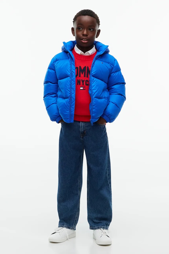 Kurtka puchowa dziecięca Tommy Hilfiger KB0KB10091.98.122.9BY2 niebieski