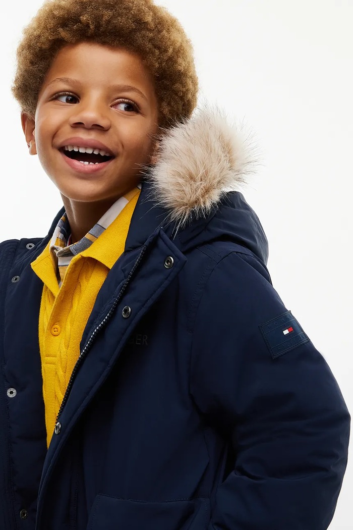 Kurtka dziecięca Tommy Hilfiger granatowy KB0KB10708.9BY2
