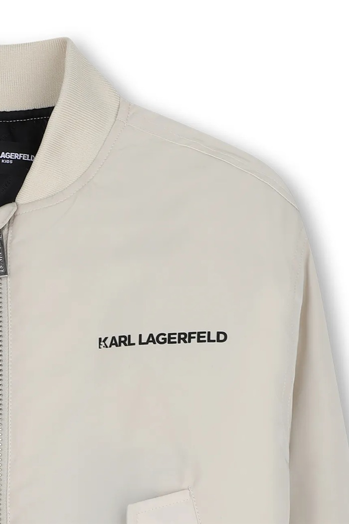 Bomber jakna otroška Karl Lagerfeld Z31390.162.174 bež