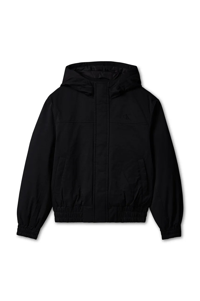 Calvin Klein Jeans Kurtka dziecięca z bawełną czarny LVCKFJD00B.9BY2