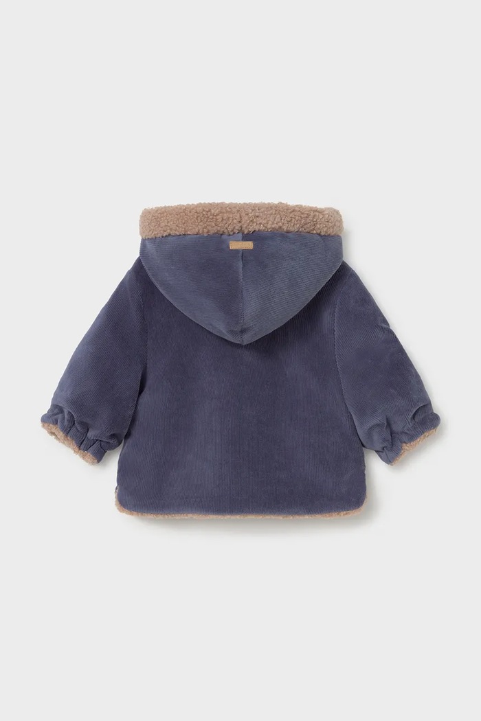 Mayoral Newborn διπλής όψης μπουφάν βρεφικό φλις 2412.1M.Newborn.9BY2 σκούρο μπλε AW26