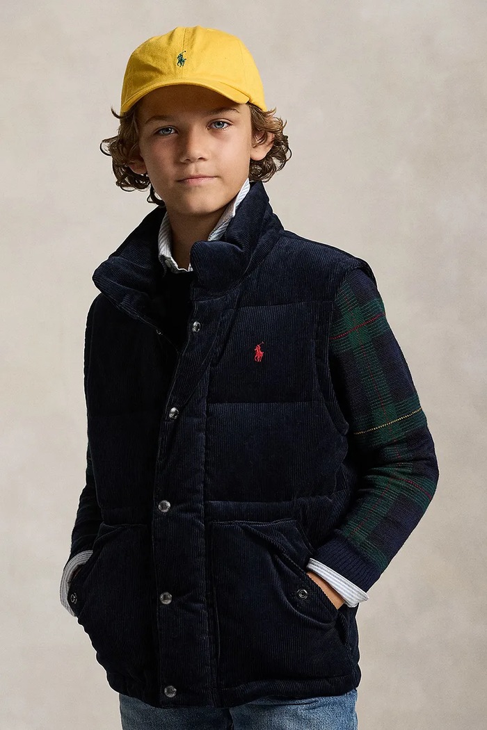 Polo Ralph Lauren pernata jakna za djecu od pamuka 323979092001 mornarsko plava