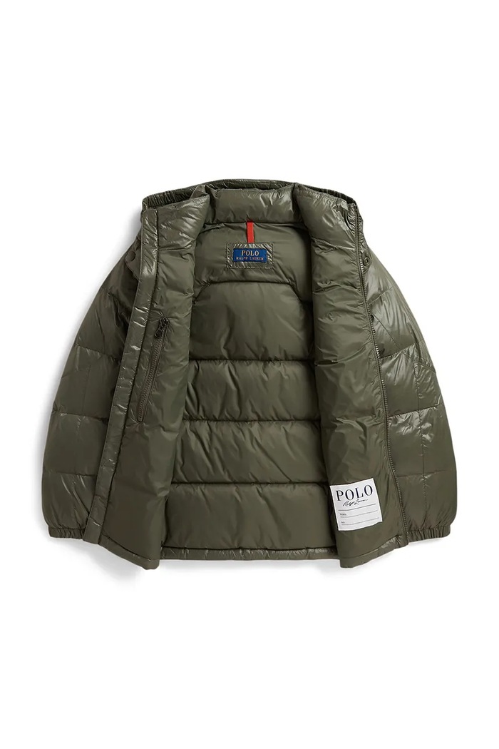 Пухено яке за деца Polo Ralph Lauren зелен 323978459500