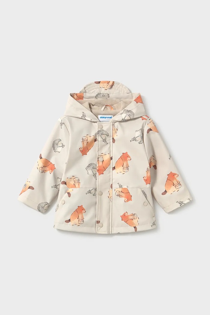 Mayoral протидощова куртка дитяча 2432.3C.Baby.9BY2 бежевий AW26