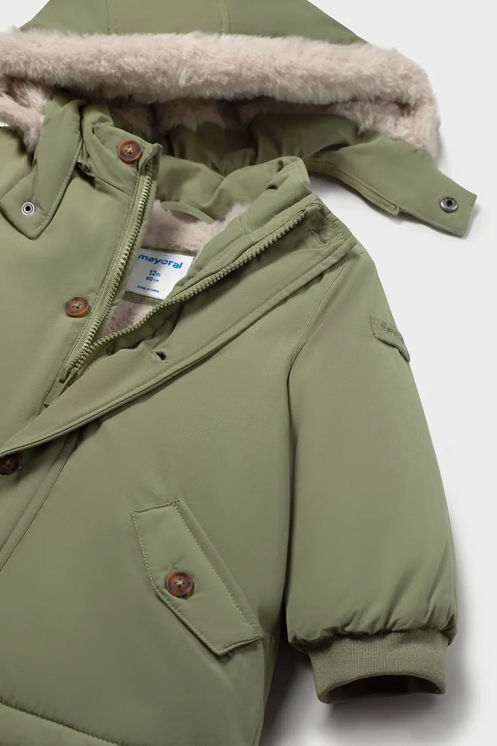 Mayoral Parka dziecięca 2425.3F.Baby.9BY2 zielony AW26