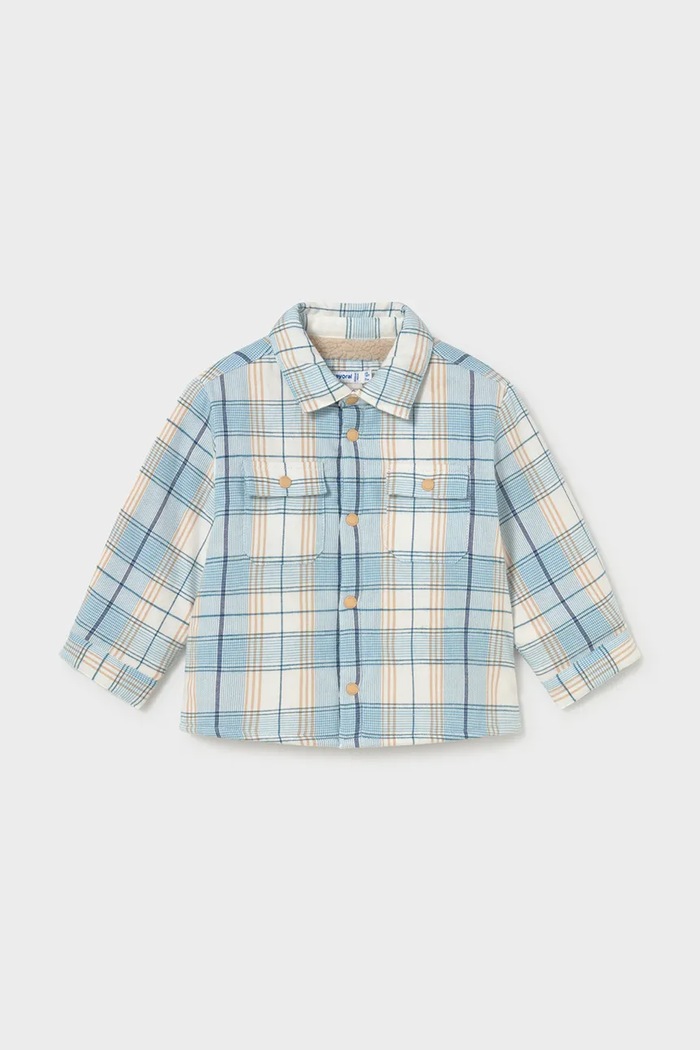 Mayoral куртка-сорочка дитяча бавовняна 2108.3F.Baby.9BY2 блакитний AW26