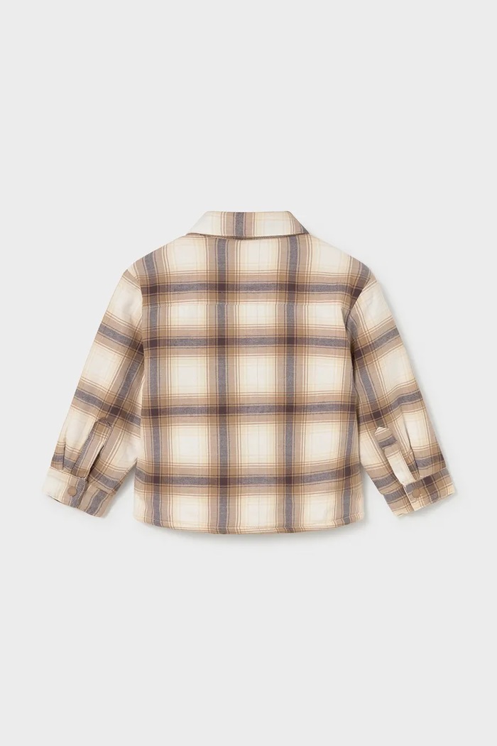 Mayoral куртка-сорочка дитяча бавовняна 2108.3F.Baby.9BY2 бежевий AW26