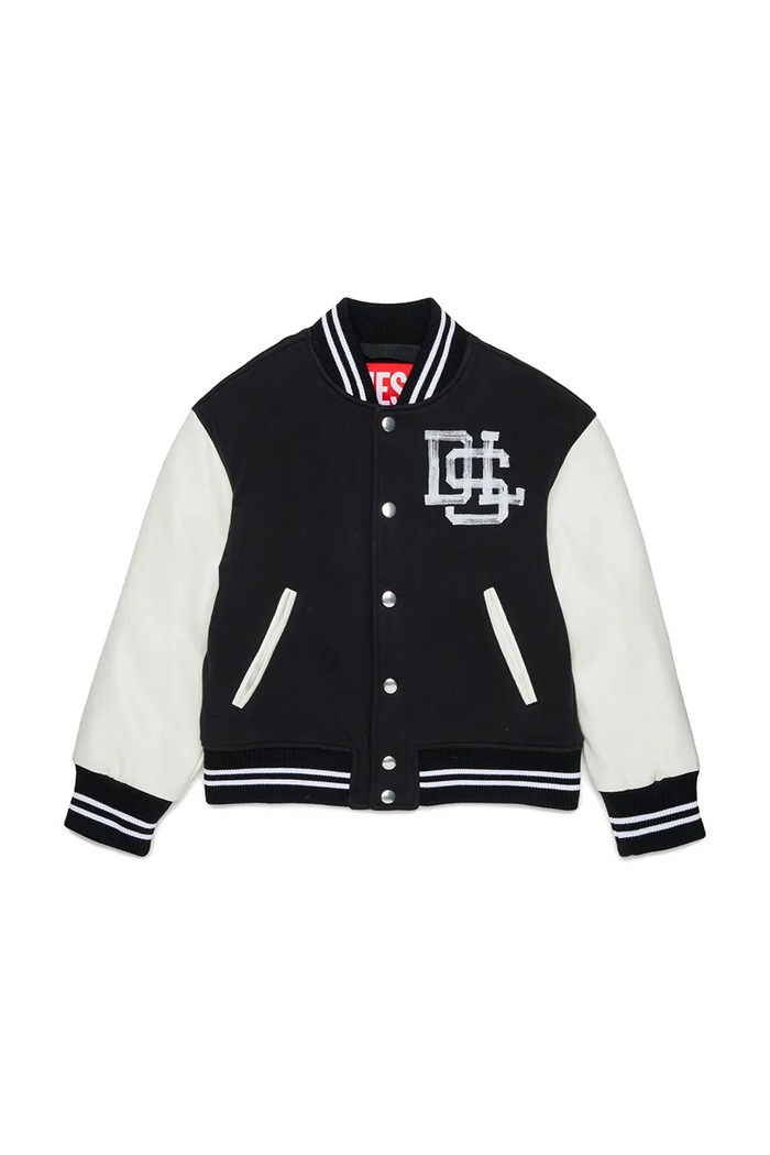 Diesel jakna varsity za djecu JBAND JACKET crna J02997.KXBU8