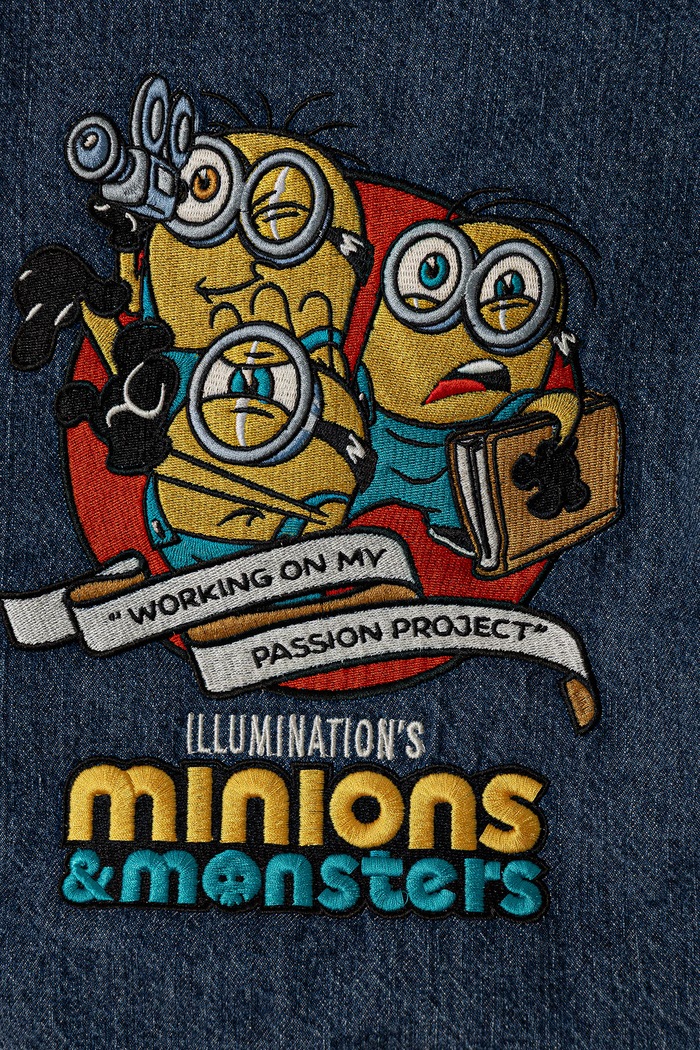 Guess bunda bomber detská s bavlnou GJ X MINIONS modrá N6YL07.D2274.9BY2