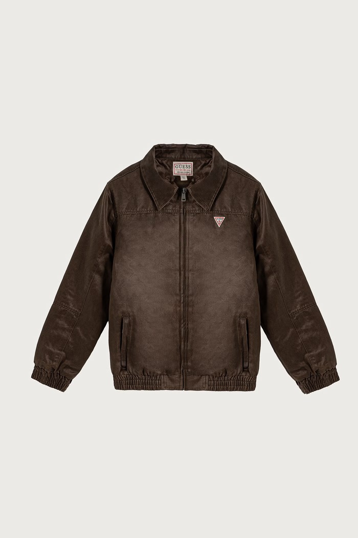 Guess Kurtka przejściowa dziecięca z bawełną brązowy L6YL06.W2666.9BY2
