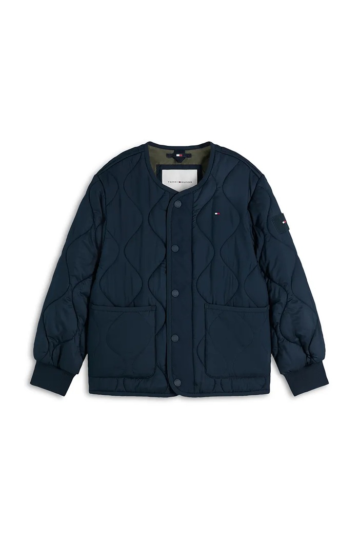 Tommy Hilfiger kurtka przejściowa dziecięca KS0KS00751.128.176.9BY2 granatowy AW26